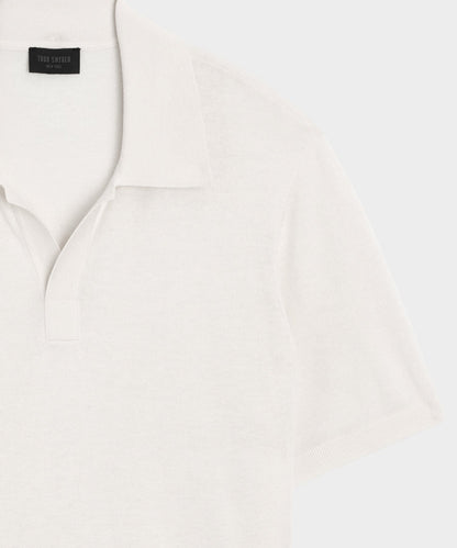 Todd Snyder Silk-Cashmere Montauk Sweater Polo - Bisque