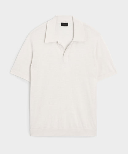 Todd Snyder Silk-Cashmere Montauk Sweater Polo - Bisque