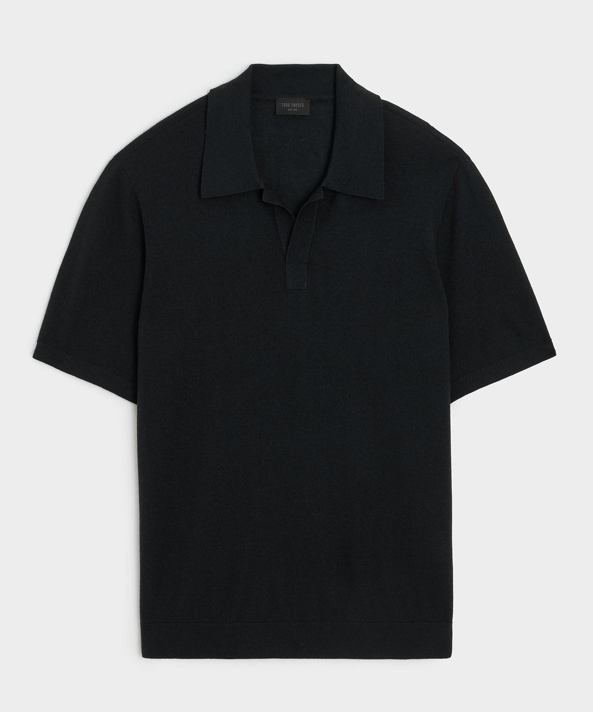 Todd Snyder Silk-Cashmere Montauk Sweater Polo - Black