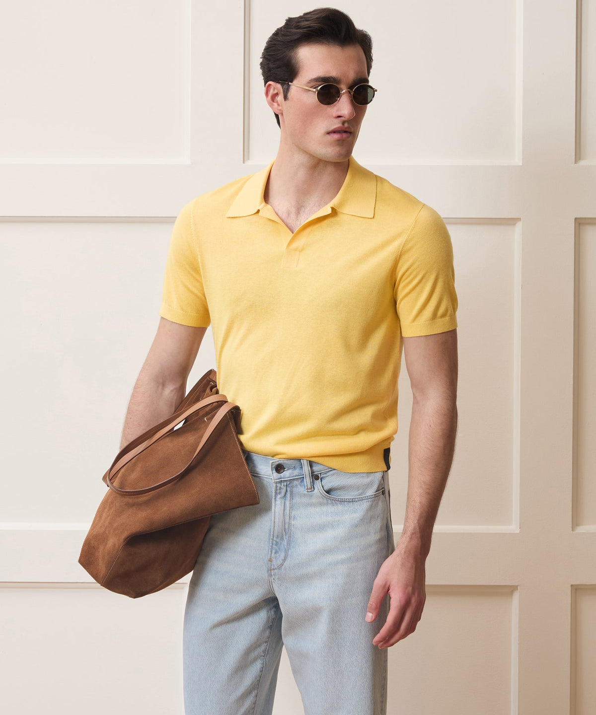 Todd Snyder Silk-Cashmere Montauk Sweater Polo - Craspedia