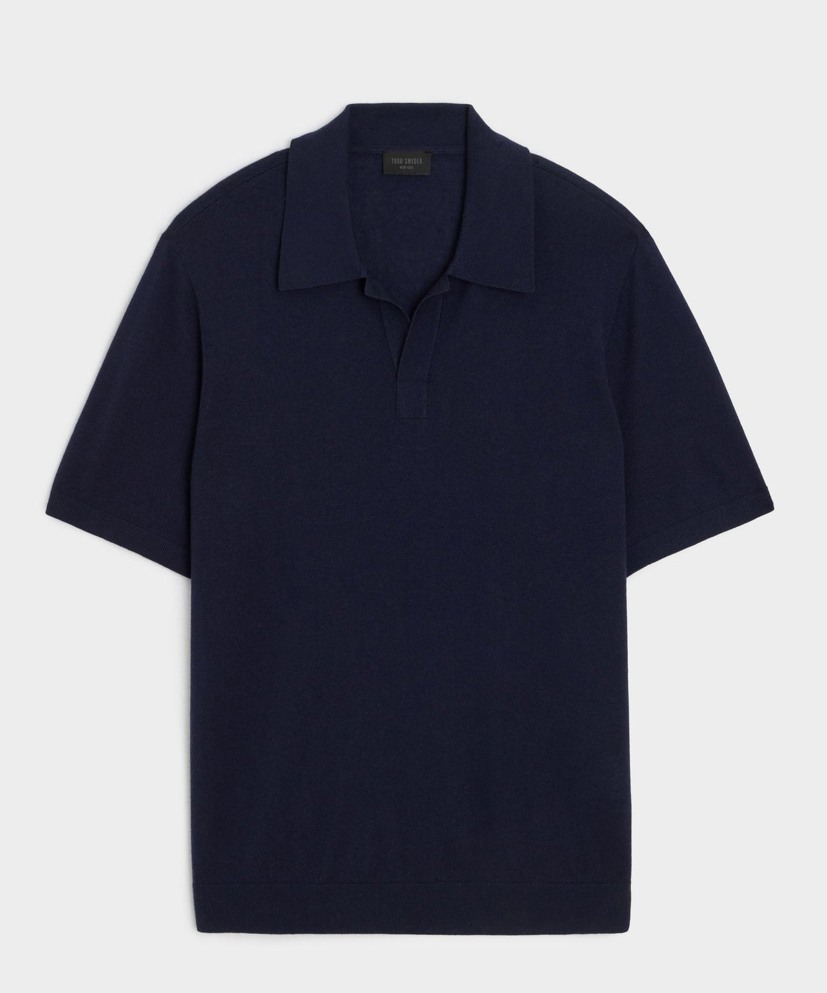 Todd Snyder Silk-Cashmere Montauk Sweater Polo - Navy