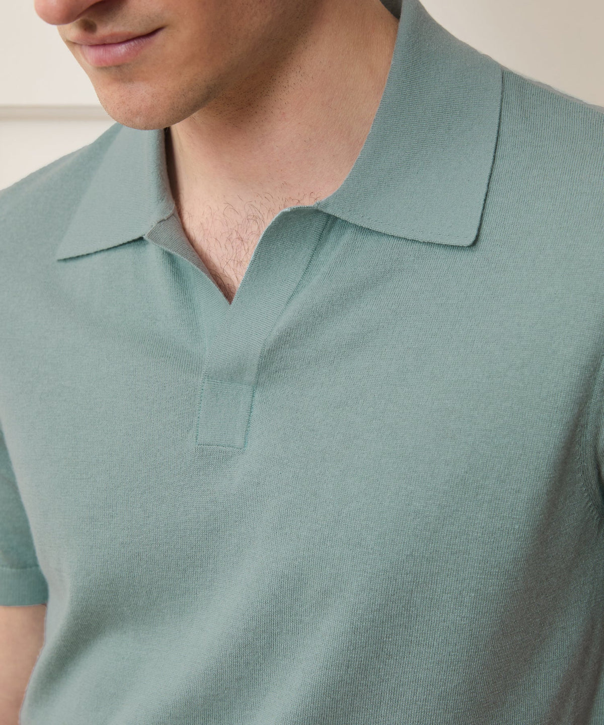 Todd Snyder Silk-Cashmere Montauk Sweater Polo - River Mist