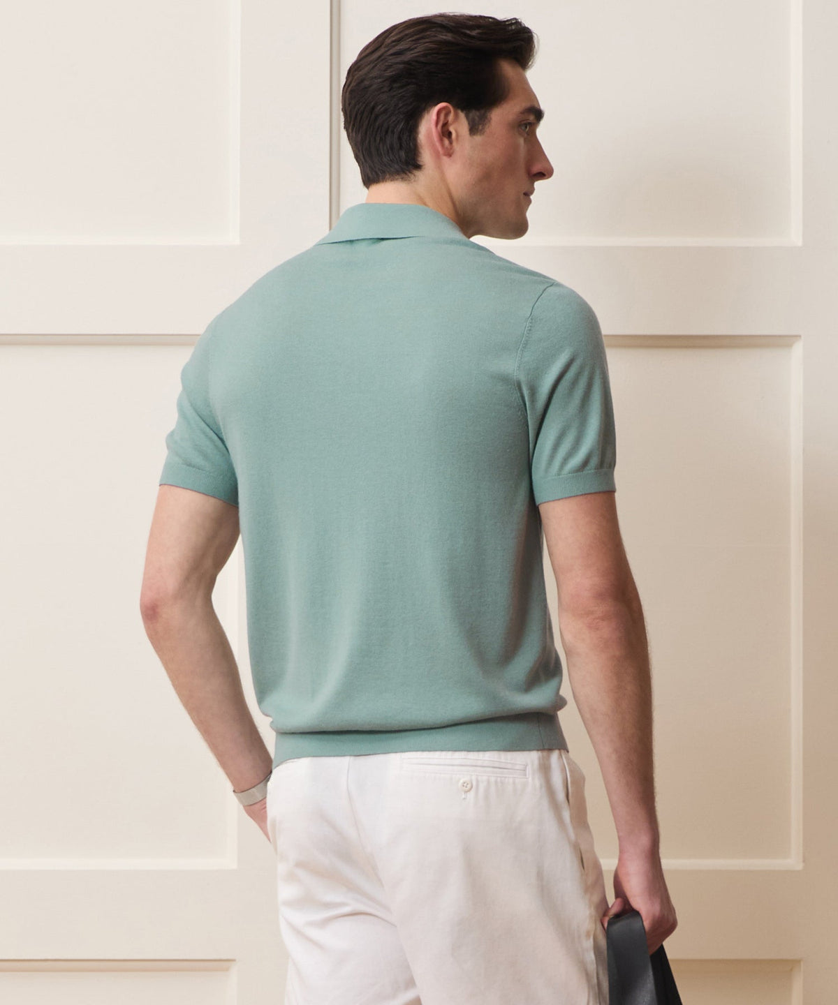 Todd Snyder Silk-Cashmere Montauk Sweater Polo - River Mist