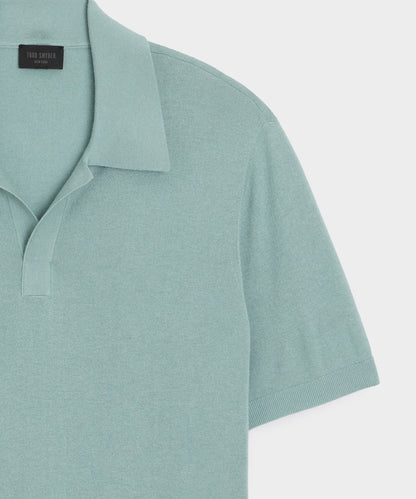 Todd Snyder Silk-Cashmere Montauk Sweater Polo - River Mist