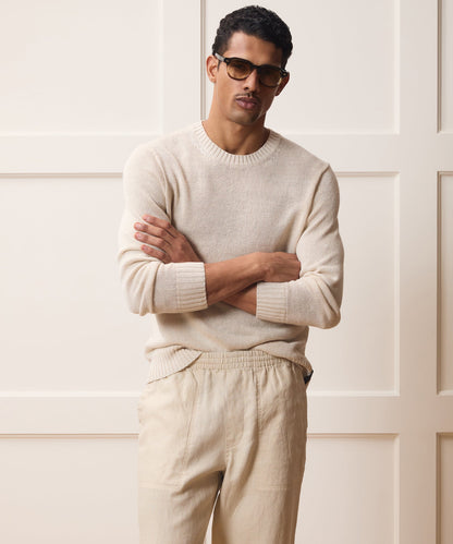Todd Snyder Linen Crewneck Sweater - Bisque