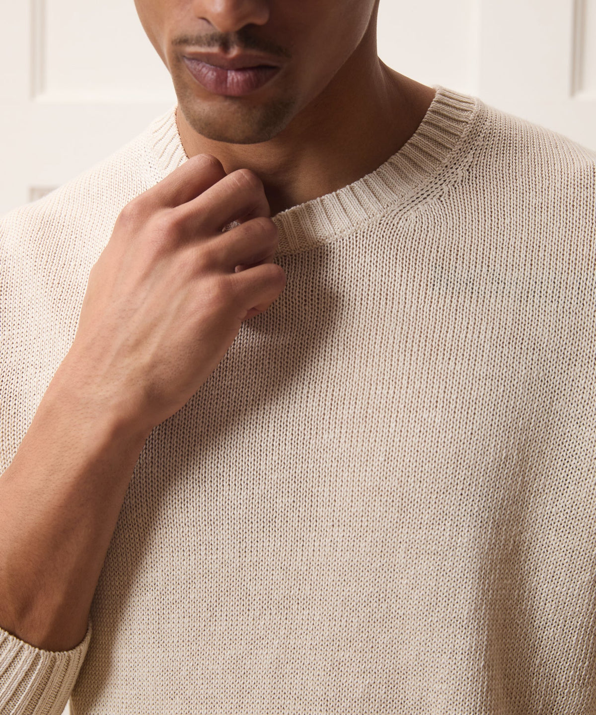 Todd Snyder Linen Crewneck Sweater - Bisque