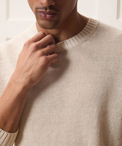 Todd Snyder Linen Crewneck Sweater - Bisque