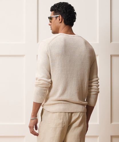 Todd Snyder Linen Crewneck Sweater - Bisque