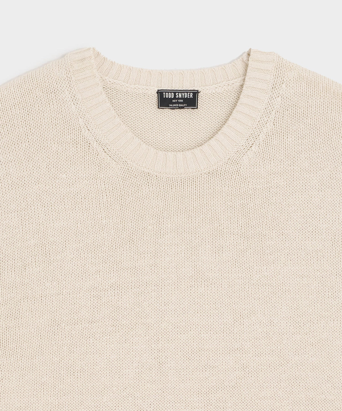 Todd Snyder Linen Crewneck Sweater - Bisque