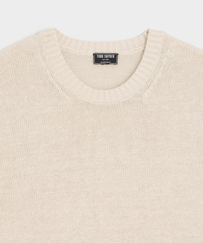 Todd Snyder Linen Crewneck Sweater - Bisque