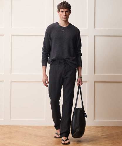 Todd Snyder Linen Crewneck Sweater - Faded Black