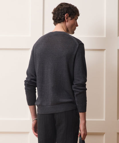 Todd Snyder Linen Crewneck Sweater - Faded Black