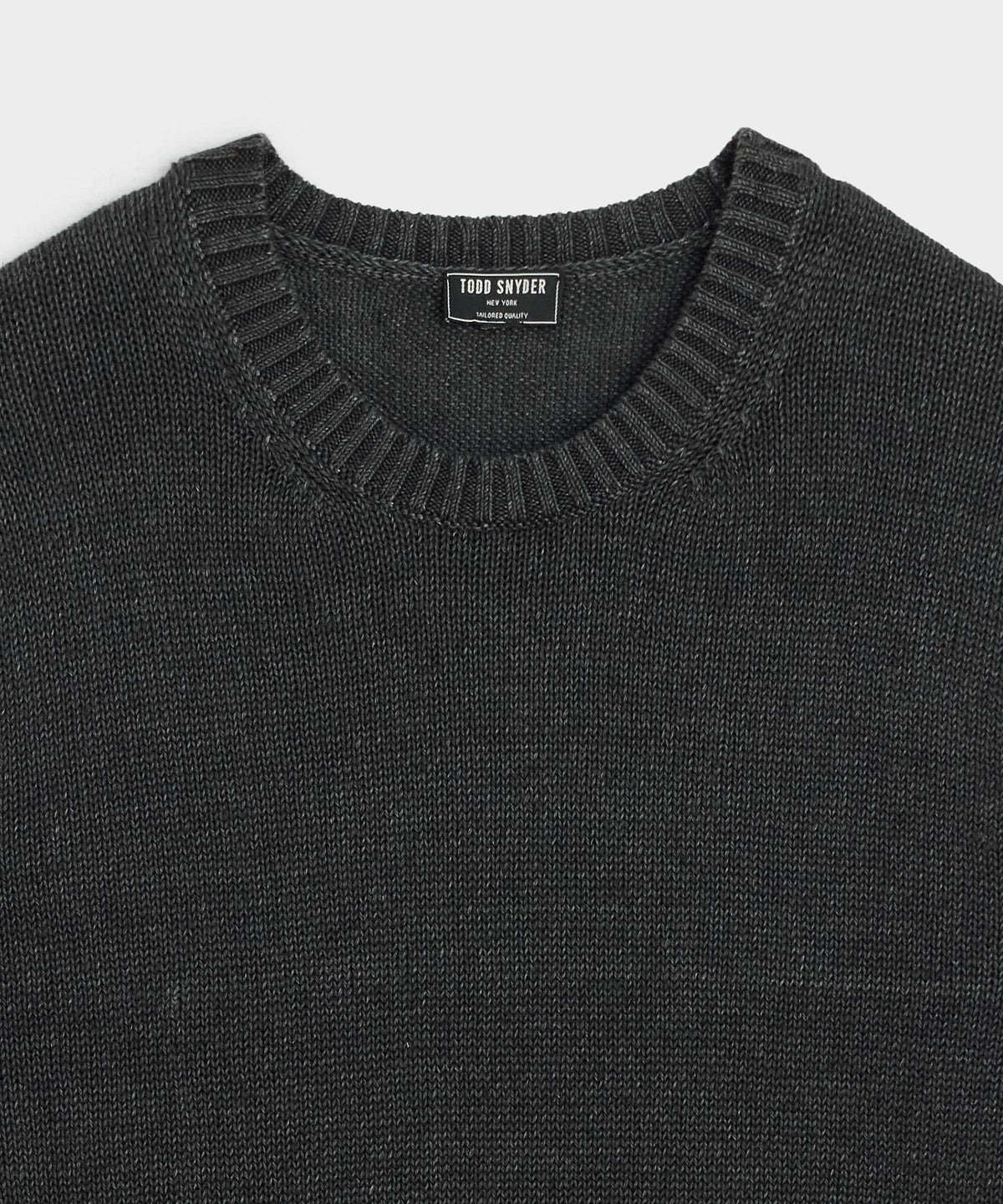 Todd Snyder Linen Crewneck Sweater - Faded Black