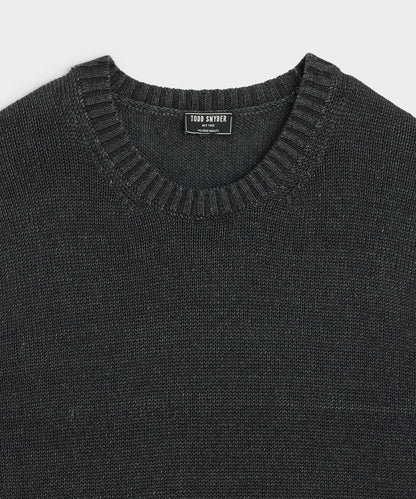 Todd Snyder Linen Crewneck Sweater - Faded Black