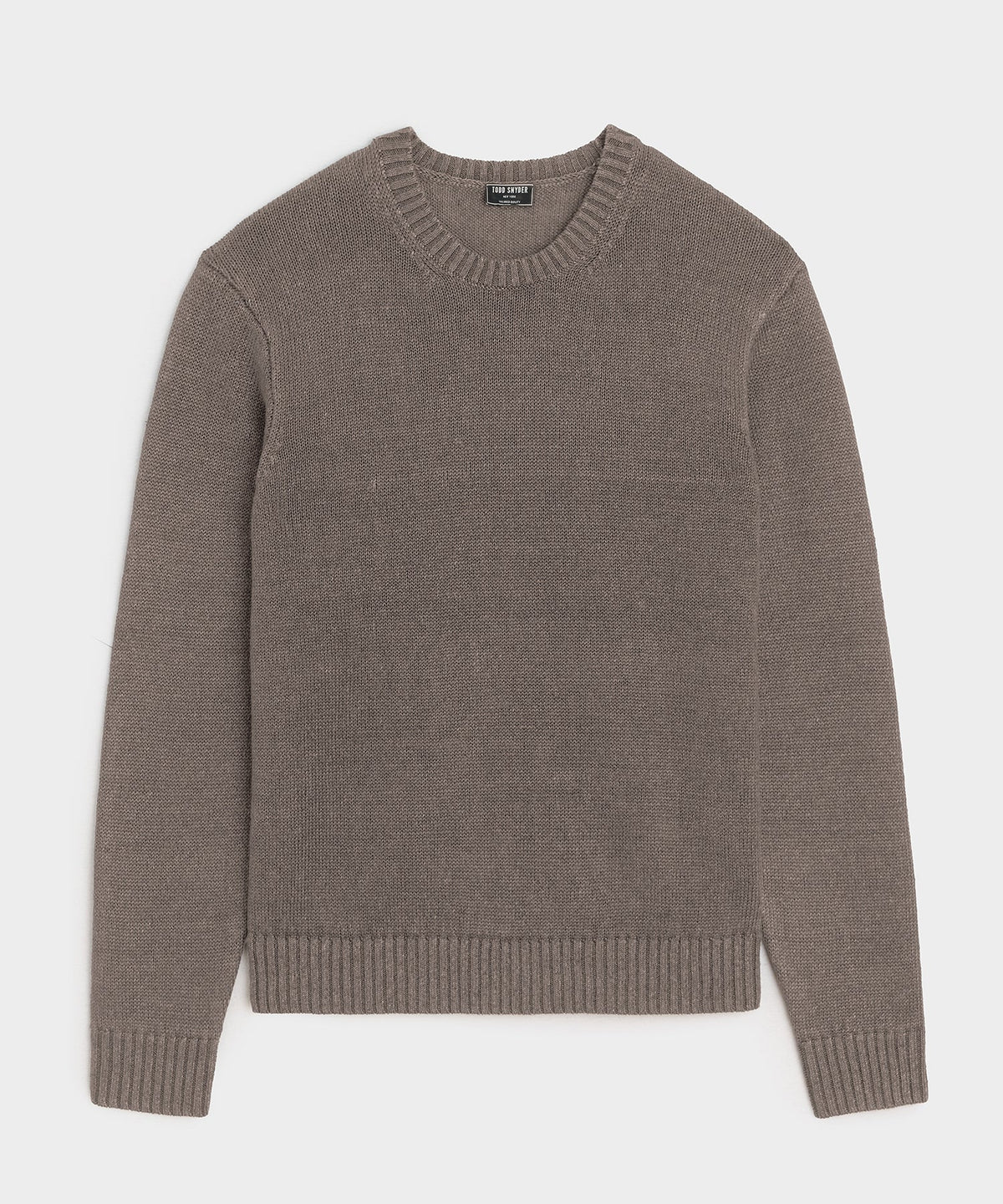 Todd Snyder Linen Crewneck Sweater - Weathered Timber