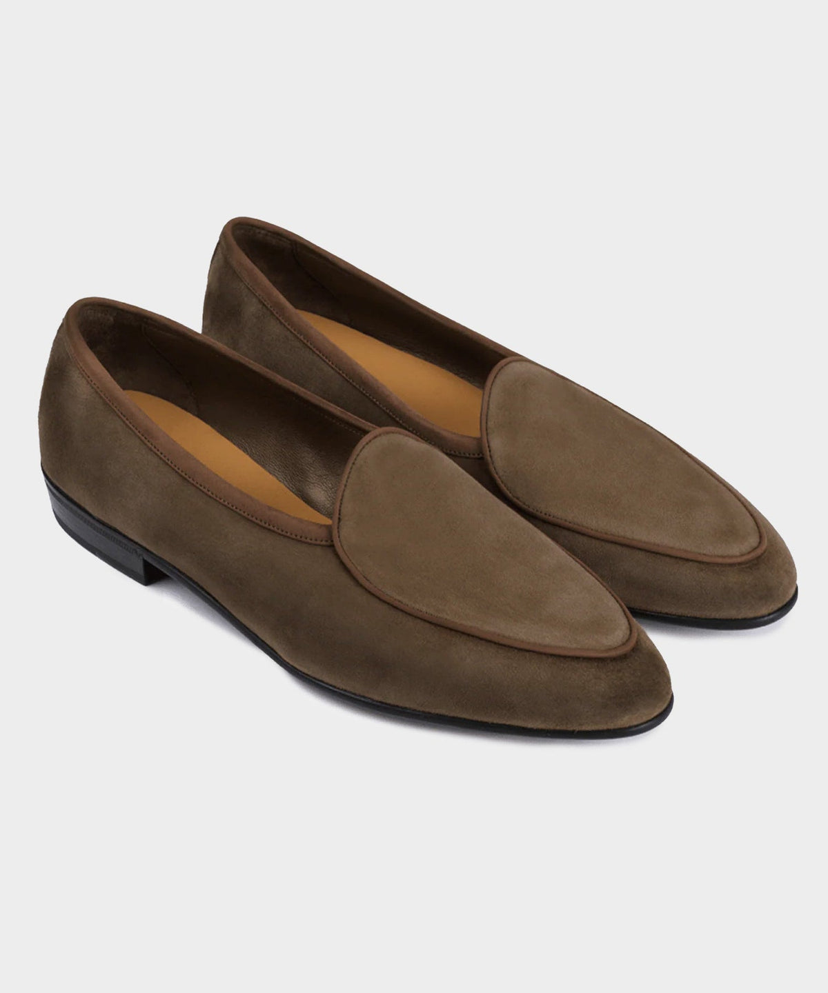 Todd Snyder Baudoin & Lange Suede Sagan Loafer - Olive