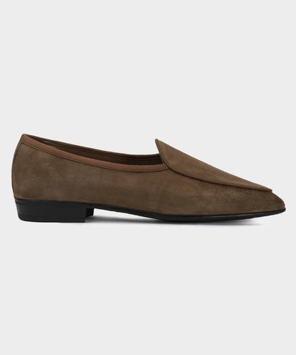 Todd Snyder Baudoin & Lange Suede Sagan Loafer - Olive