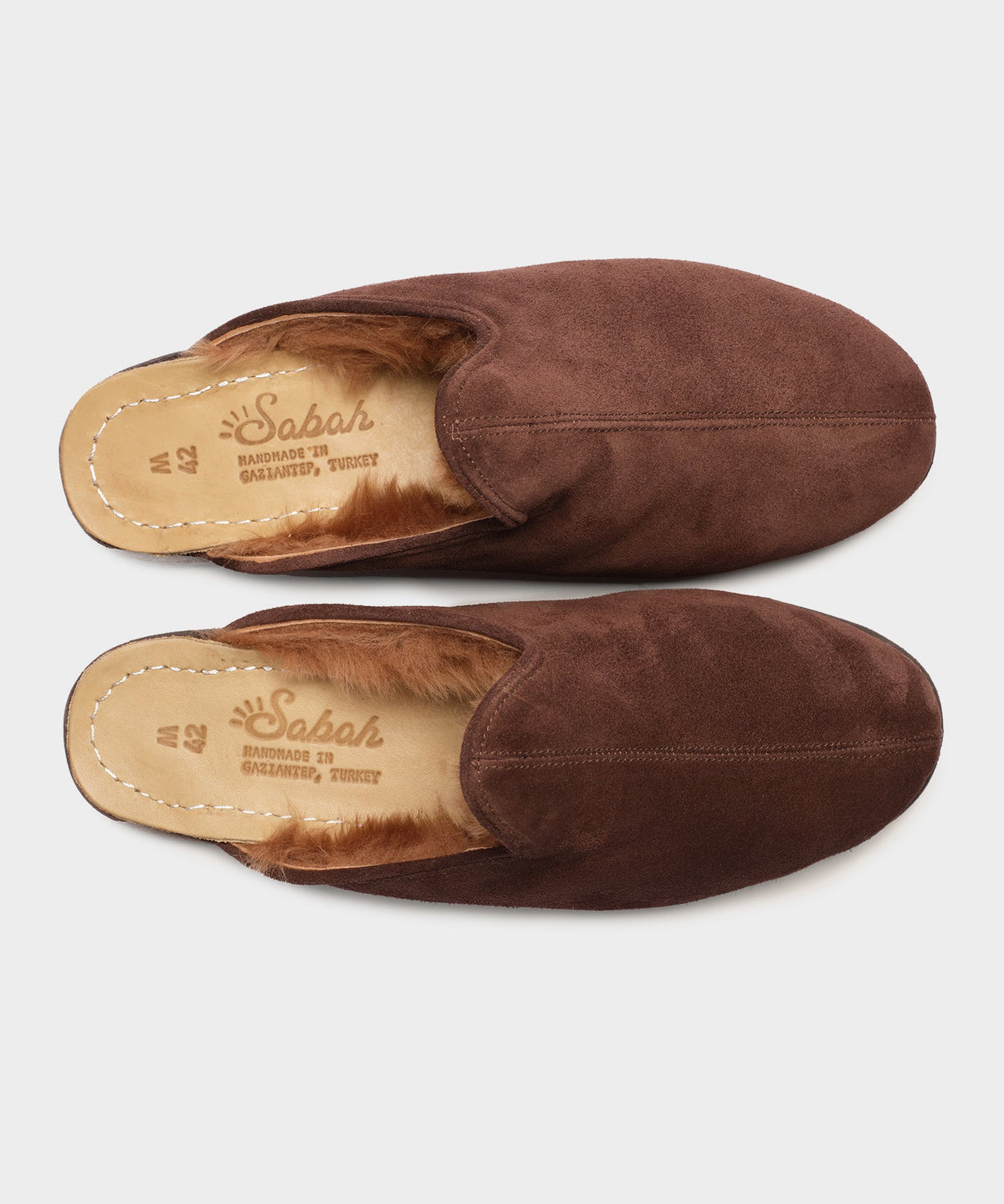 Todd Snyder Sabah Baba Suede Shearling Slide - Dark Brown
