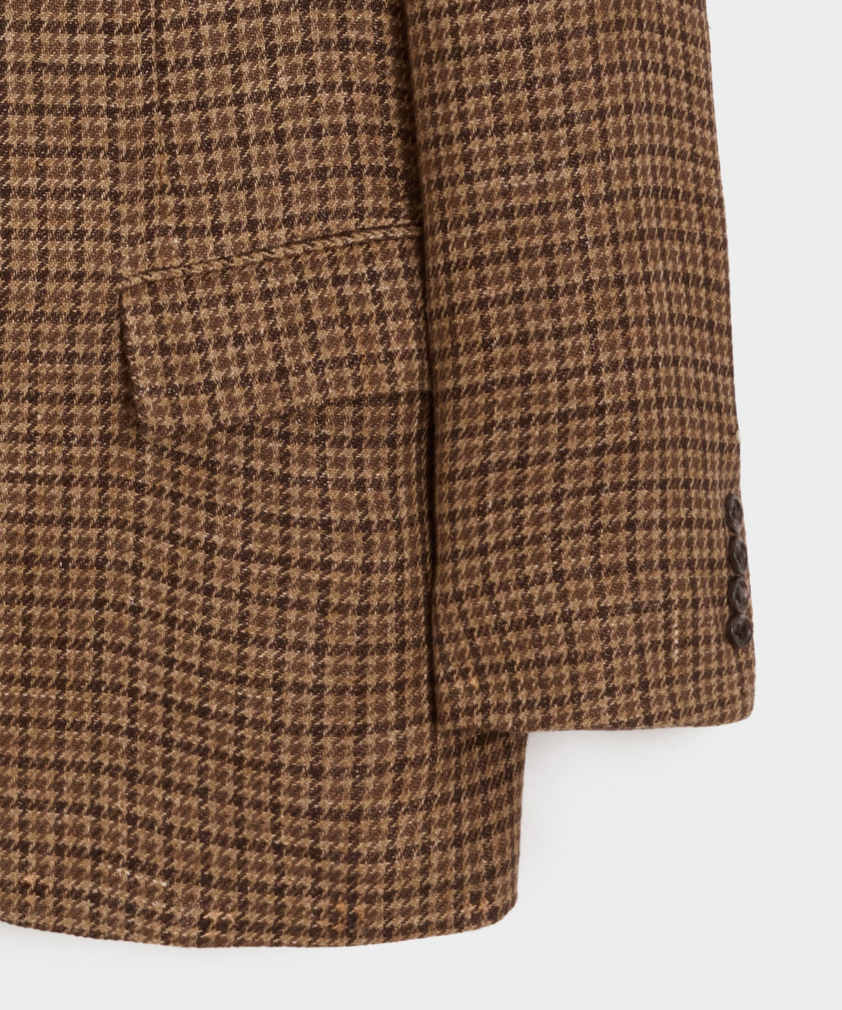 Todd Snyder Italian Linen Houndstooth Sport Coat - Brown