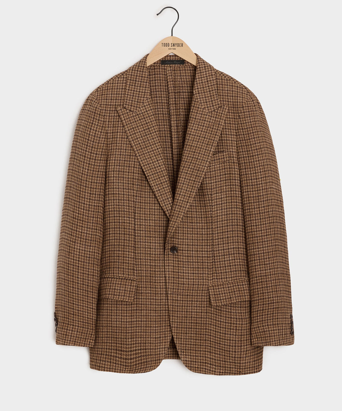 Todd Snyder Italian Linen Houndstooth Sport Coat - Brown