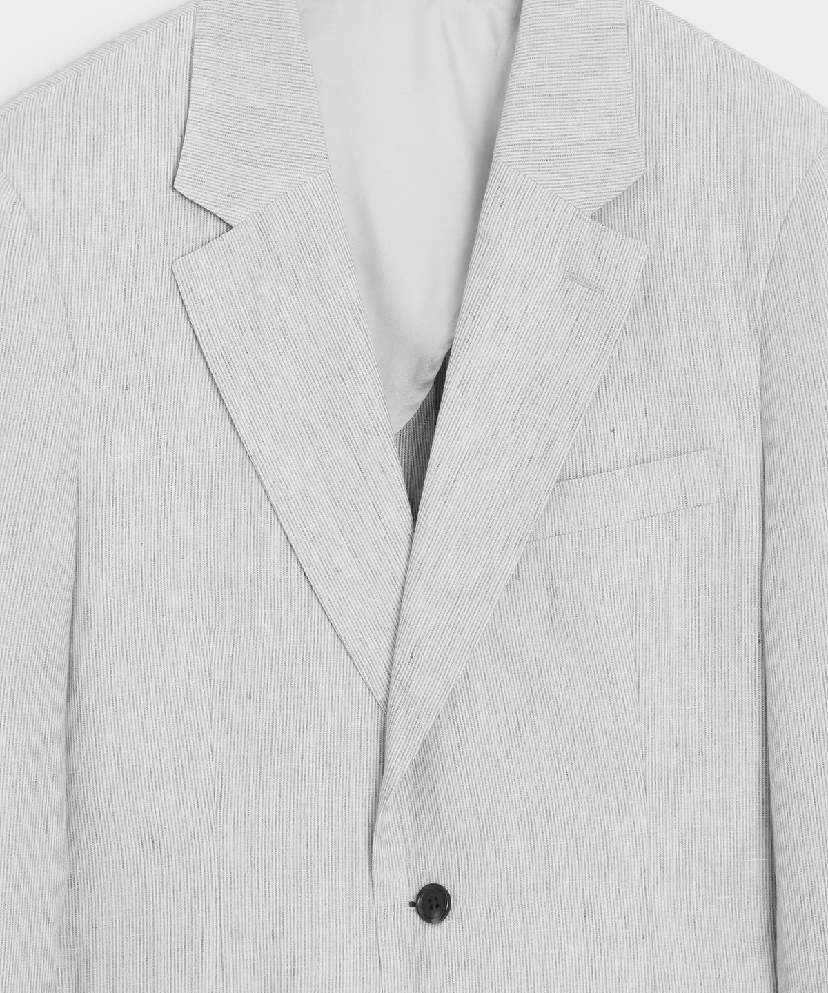 Todd Snyder Italian Striped Linen Sutton Jacket - Light Grey