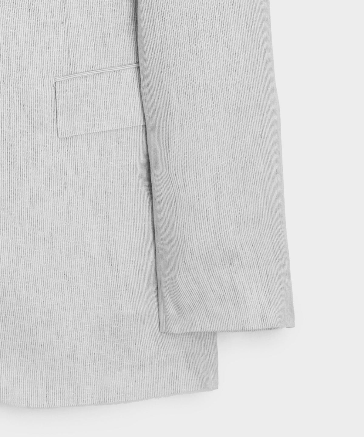 Todd Snyder Italian Striped Linen Sutton Jacket - Light Grey