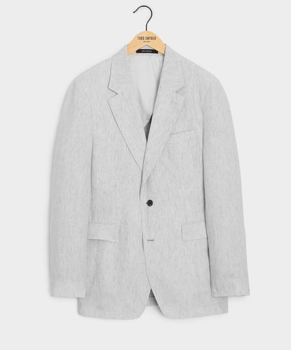 Todd Snyder Italian Striped Linen Sutton Jacket - Light Grey