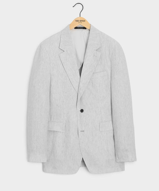 Todd Snyder Italian Striped Linen Sutton Jacket - Light Grey