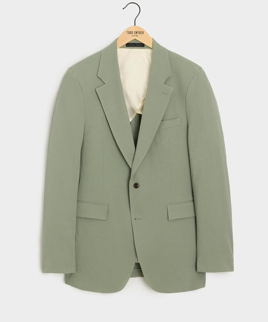 Todd Snyder Italian Seersucker Sutton Jacket - Seafoam
