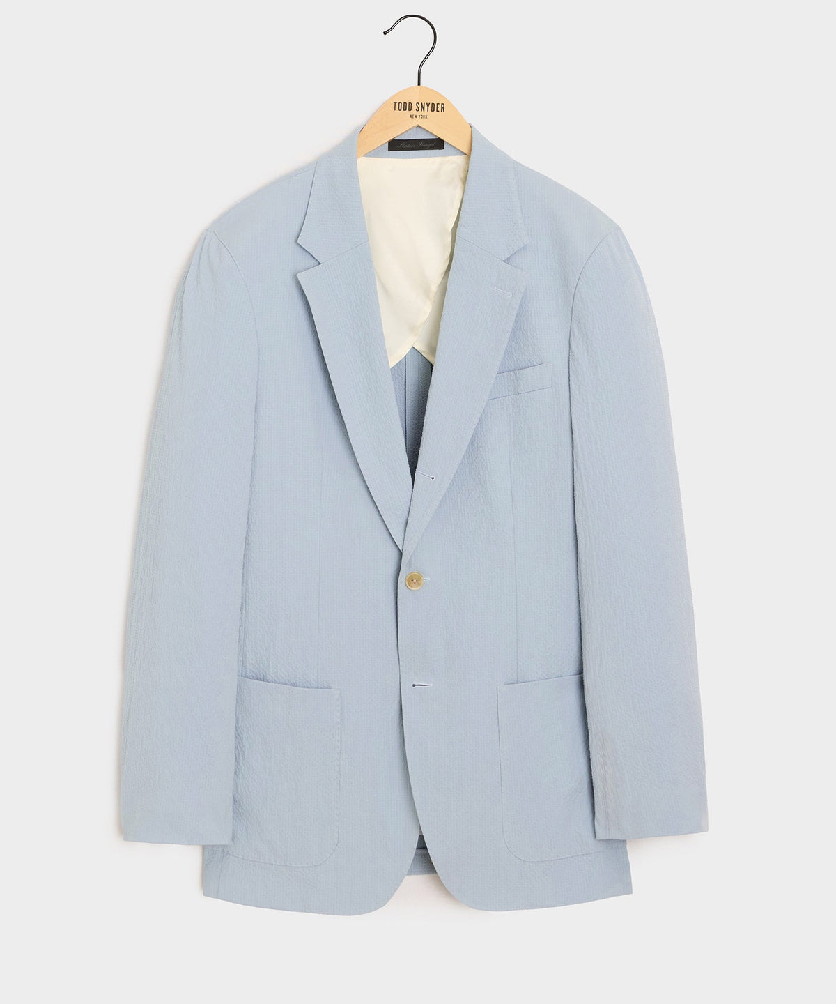 Todd Snyder Italian Seersucker Madison Jacket - Light Blue