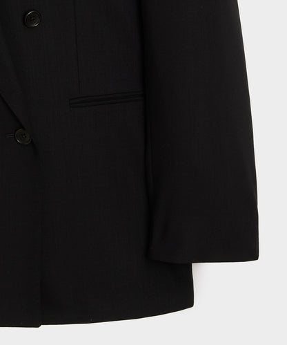 Todd Snyder Italian Wool Double-Breasted Hollywood Jacket - Black
