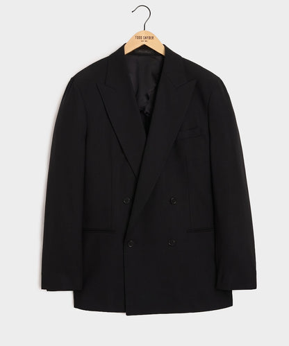 Todd Snyder Italian Wool Double-Breasted Hollywood Jacket - Black