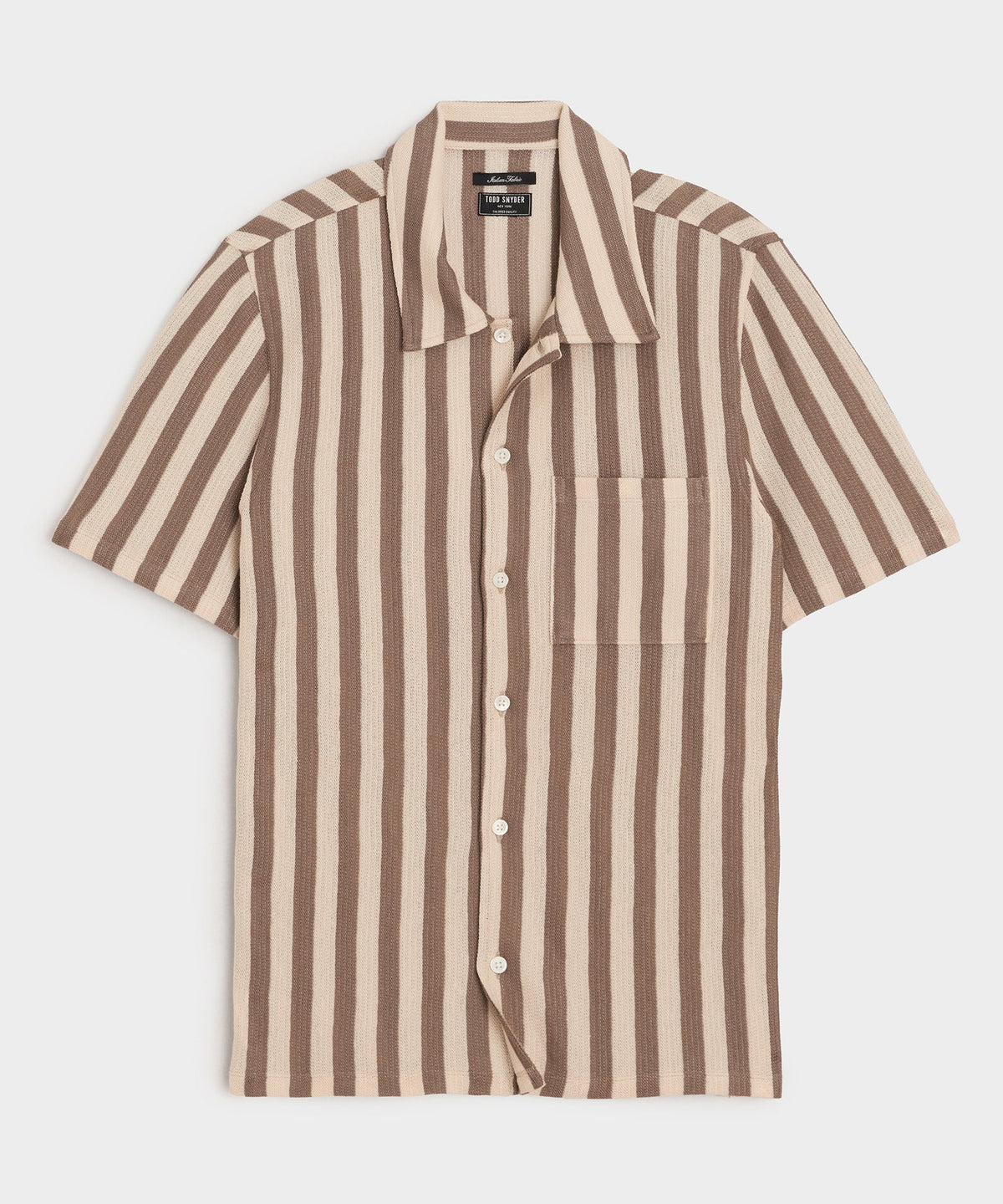 Todd Snyder Linen-Cotton Knit Shirt - Tan