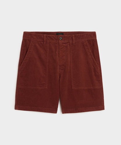 Todd Snyder 7" Corduroy Camp Short - Chocolate Cherry