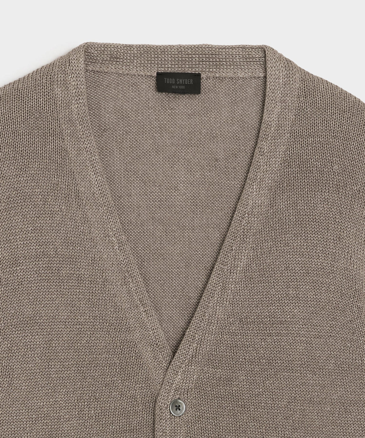 Todd Snyder Linen Cardigan - Weathered Timber