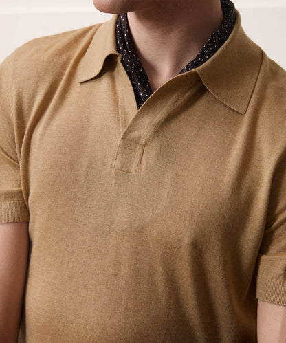Todd Snyder Silk-Cashmere Montauk Sweater Polo - Beach Walk