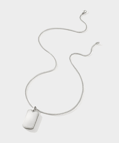 Todd Snyder John Hardy Sterling Silver Tag Pendant Necklace - Silver