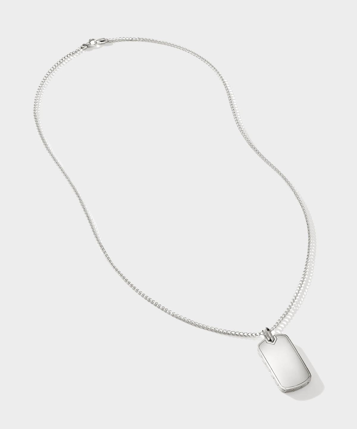 Todd Snyder John Hardy Sterling Silver Tag Pendant Necklace - Silver