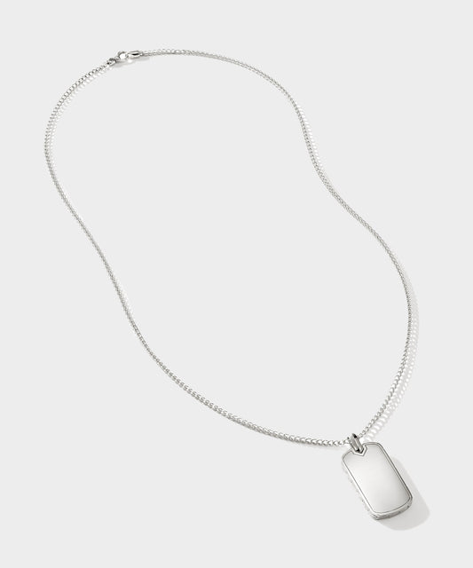 Todd Snyder John Hardy Sterling Silver Tag Pendant Necklace - Silver