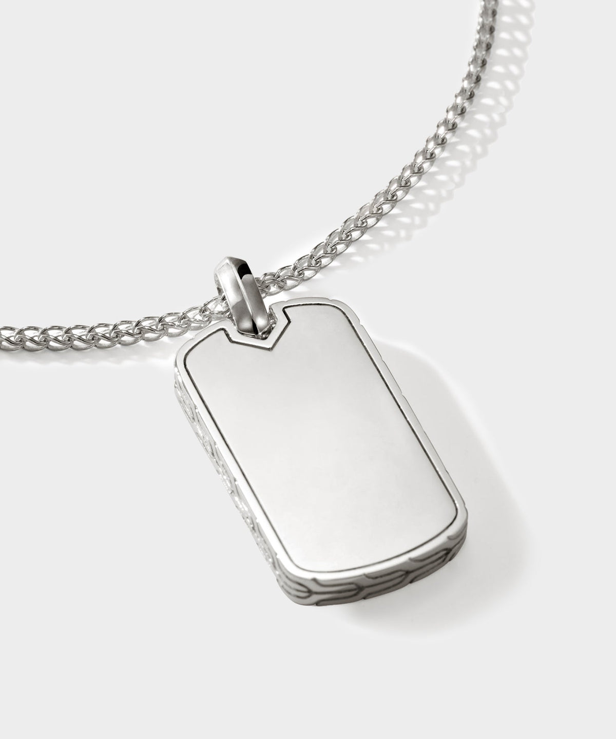 Todd Snyder John Hardy Sterling Silver Tag Pendant Necklace - Silver