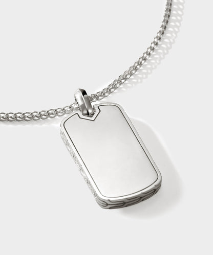 Todd Snyder John Hardy Sterling Silver Tag Pendant Necklace - Silver