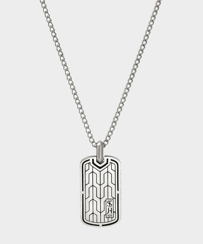 Todd Snyder Todd Snyder x John Hardy Silver Green Enamel Dog Tag Pendant - Silver