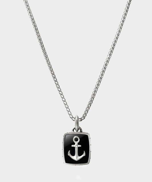 Todd Snyder Todd Snyder x John Hardy Silver Anchor Dog Tag Pendant - Silver