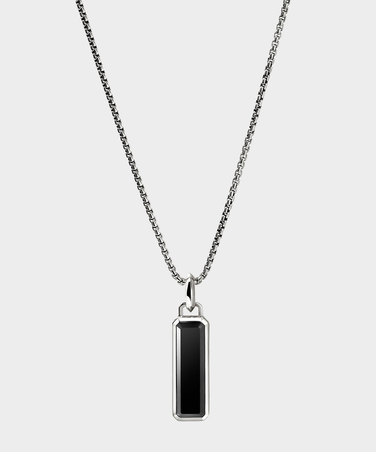 Todd Snyder John Hardy Sterling Silver Onyx Talisman Necklace - Silver