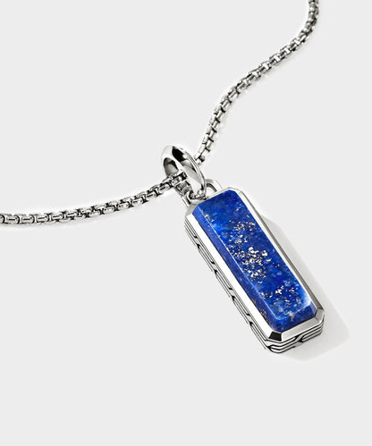 Todd Snyder John Hardy Lapis Lazuli Talisman Necklace - Silver