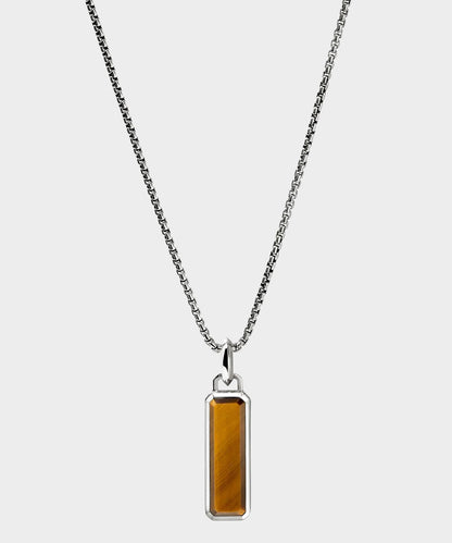 Todd Snyder John Hardy Sterling Silver Tiger Eye Talisman Necklace - Silver