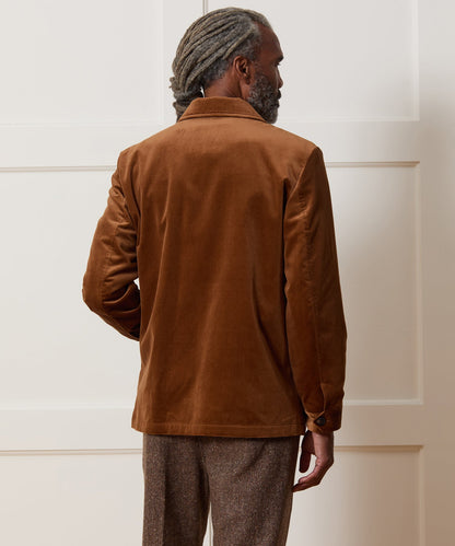 Todd Snyder Italian Velvet Tailored Chore Coat - Caramel