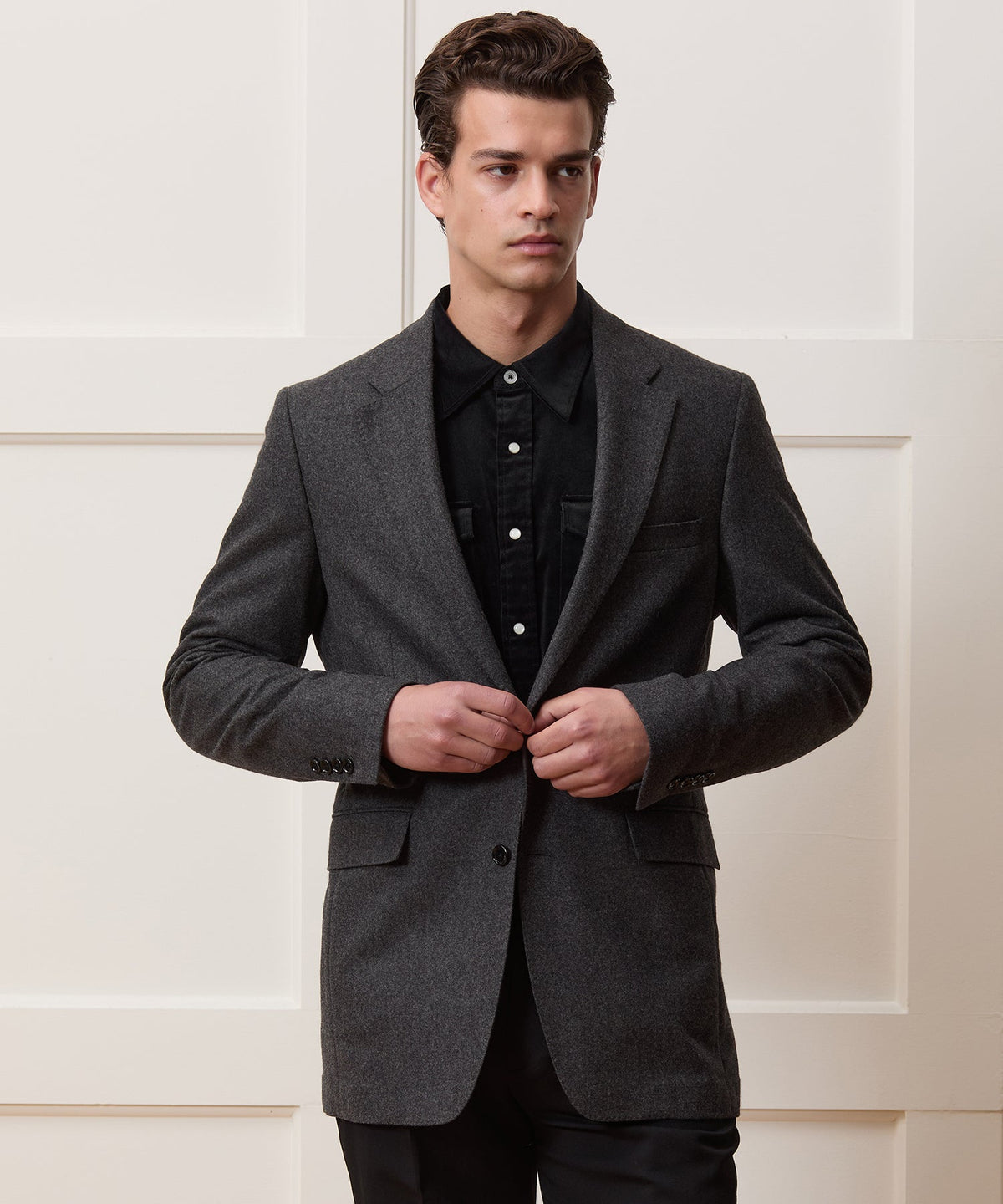 Todd Snyder Italian Flannel Sport Coat - Charcoal