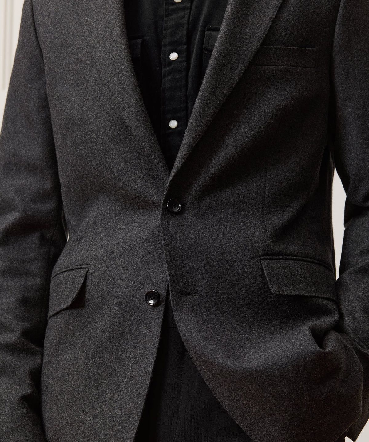 Todd Snyder Italian Flannel Sport Coat - Charcoal