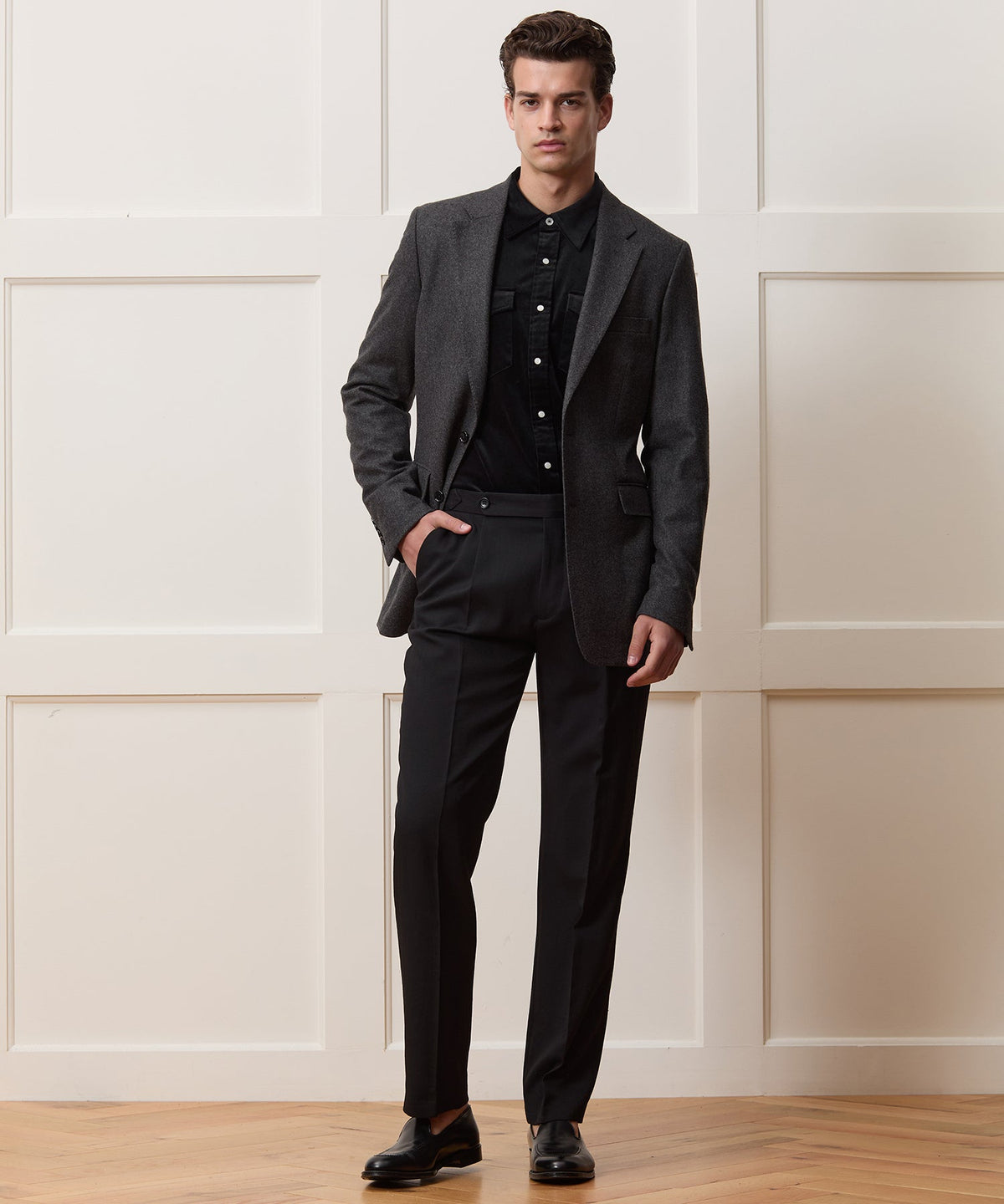 Todd Snyder Italian Flannel Sport Coat - Charcoal